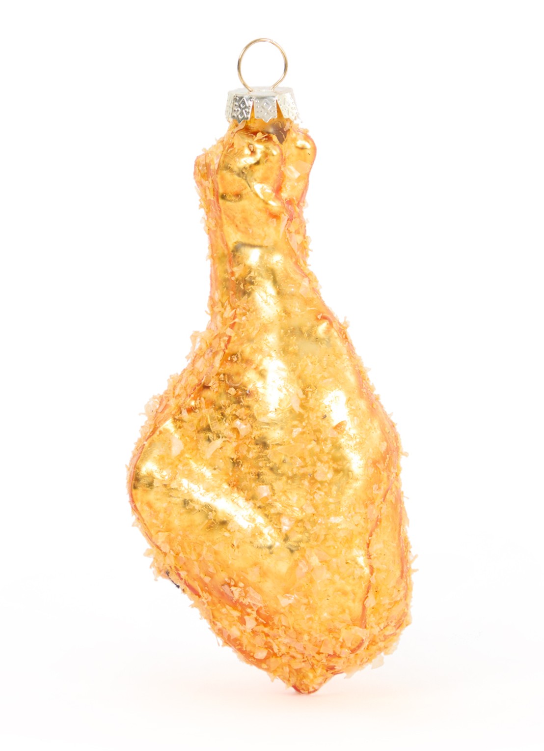 HD Collection Fried Chicken kersthanger 12 cm - voorkant 2 goud