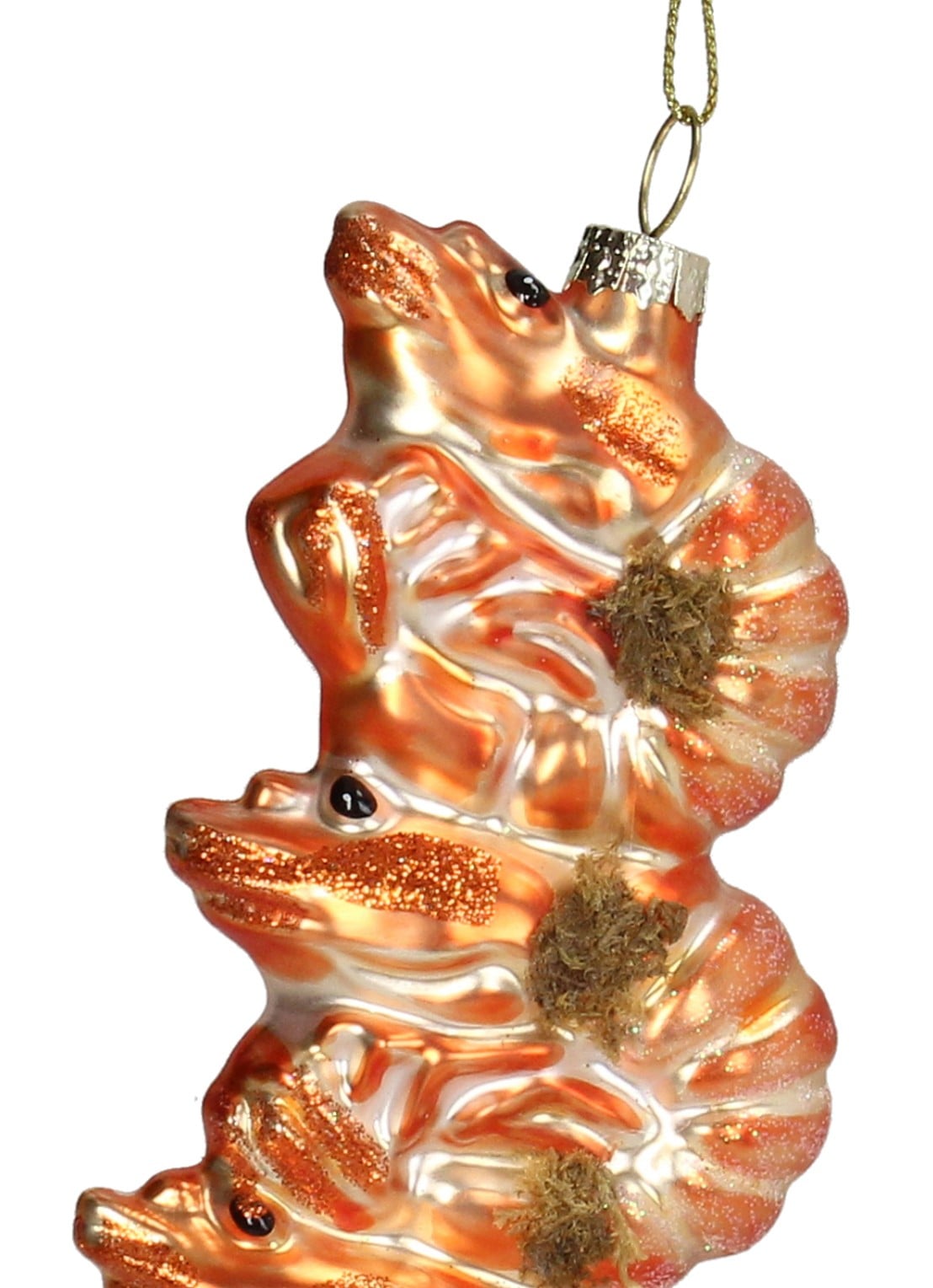 HD Collection Garnalenspies kersthanger 17,8 cm - detail oranje