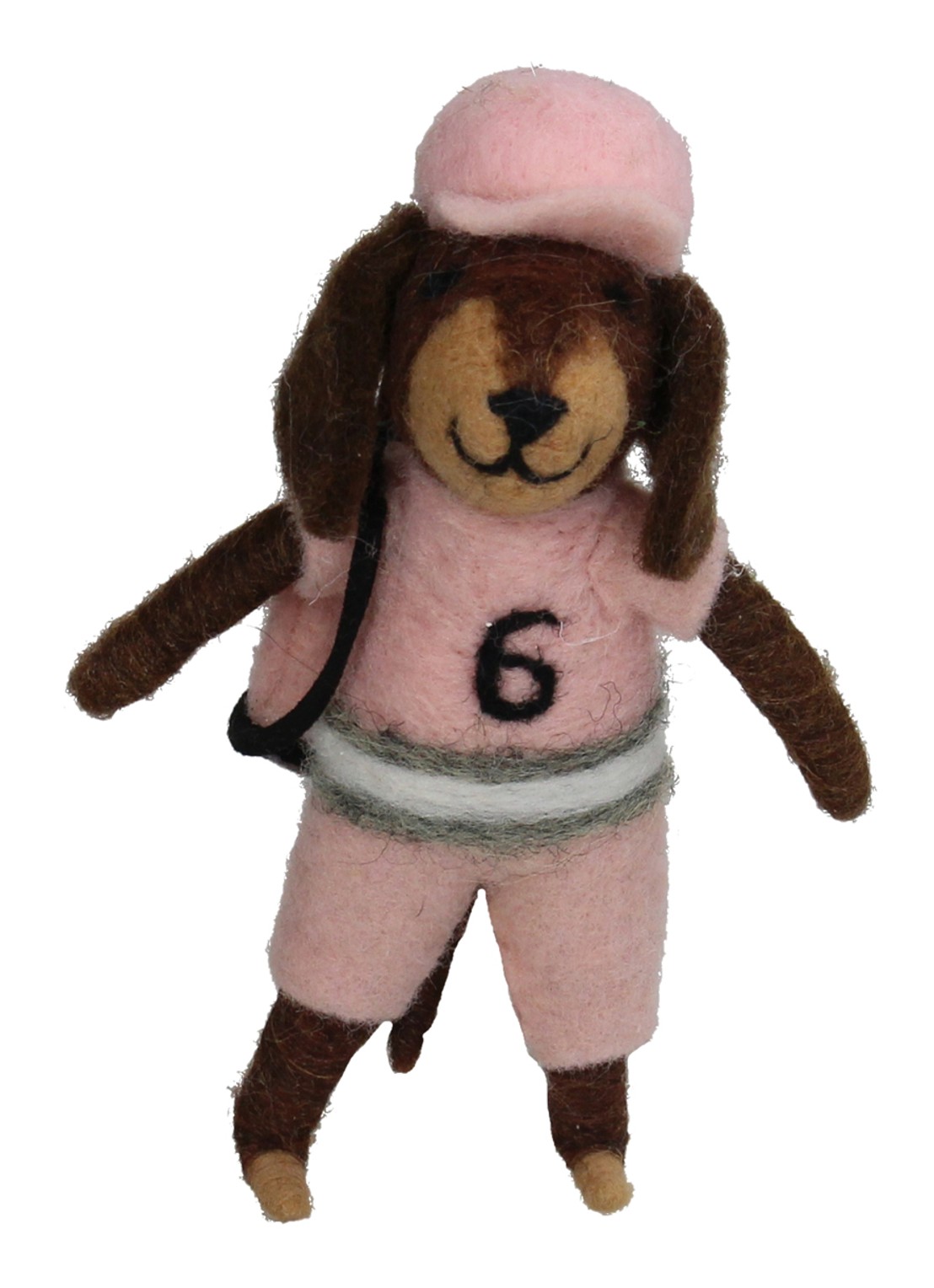 HD Collection Golf Hond kersthanger 14 cm - voorkant 2 roze