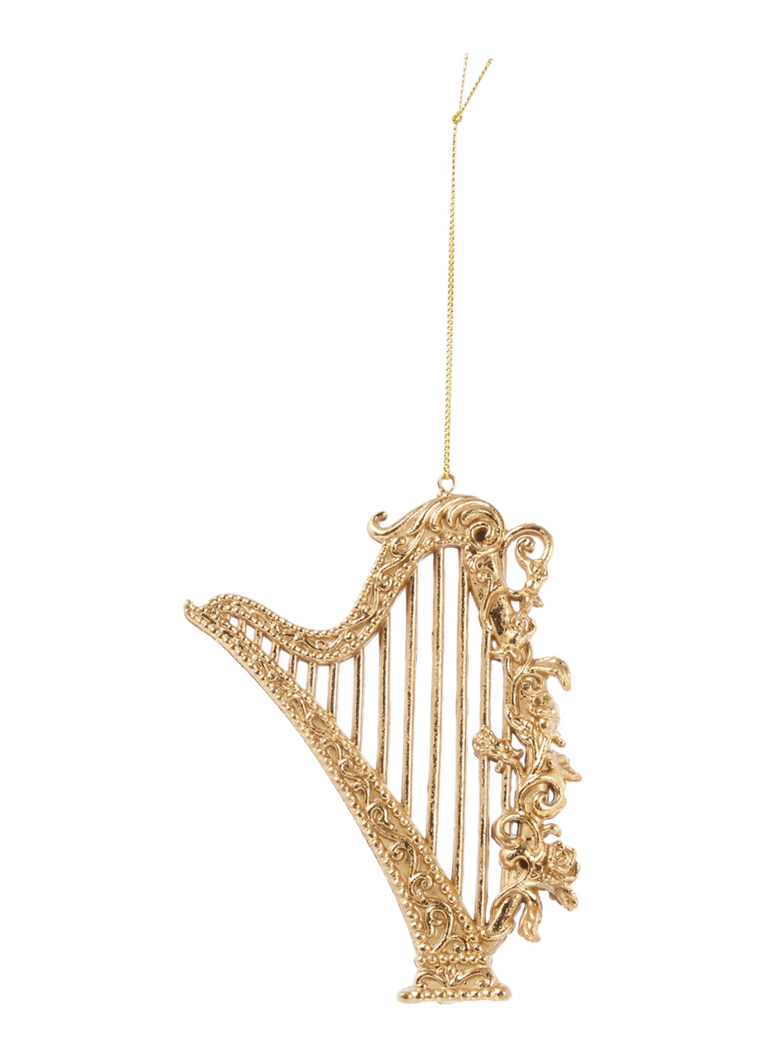 HD Collection Harp kersthanger 12,5 cm - voorkant 2 goud