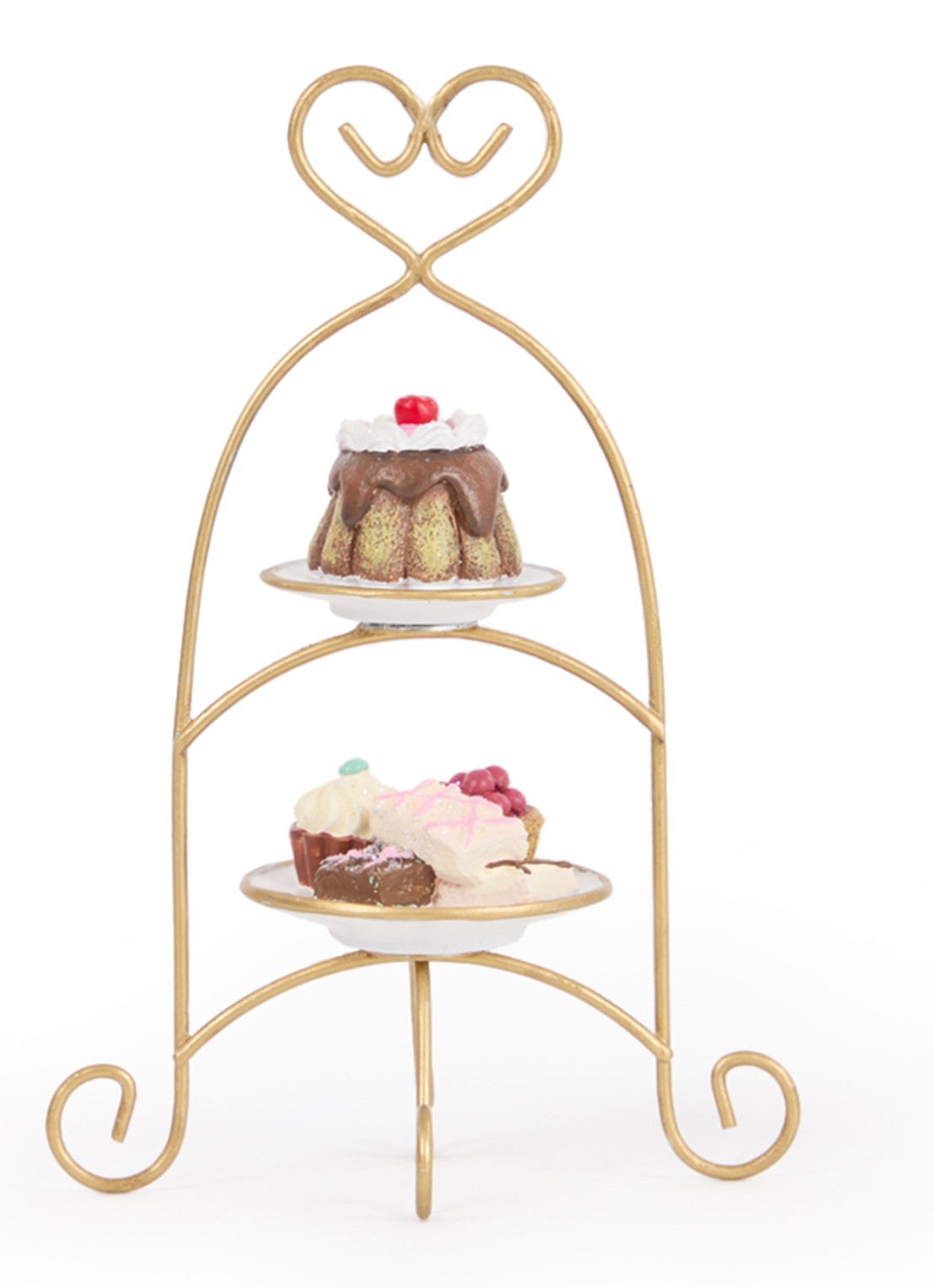 HD Collection High Tea kersthanger 12,5 cm - voorkant 2 goud