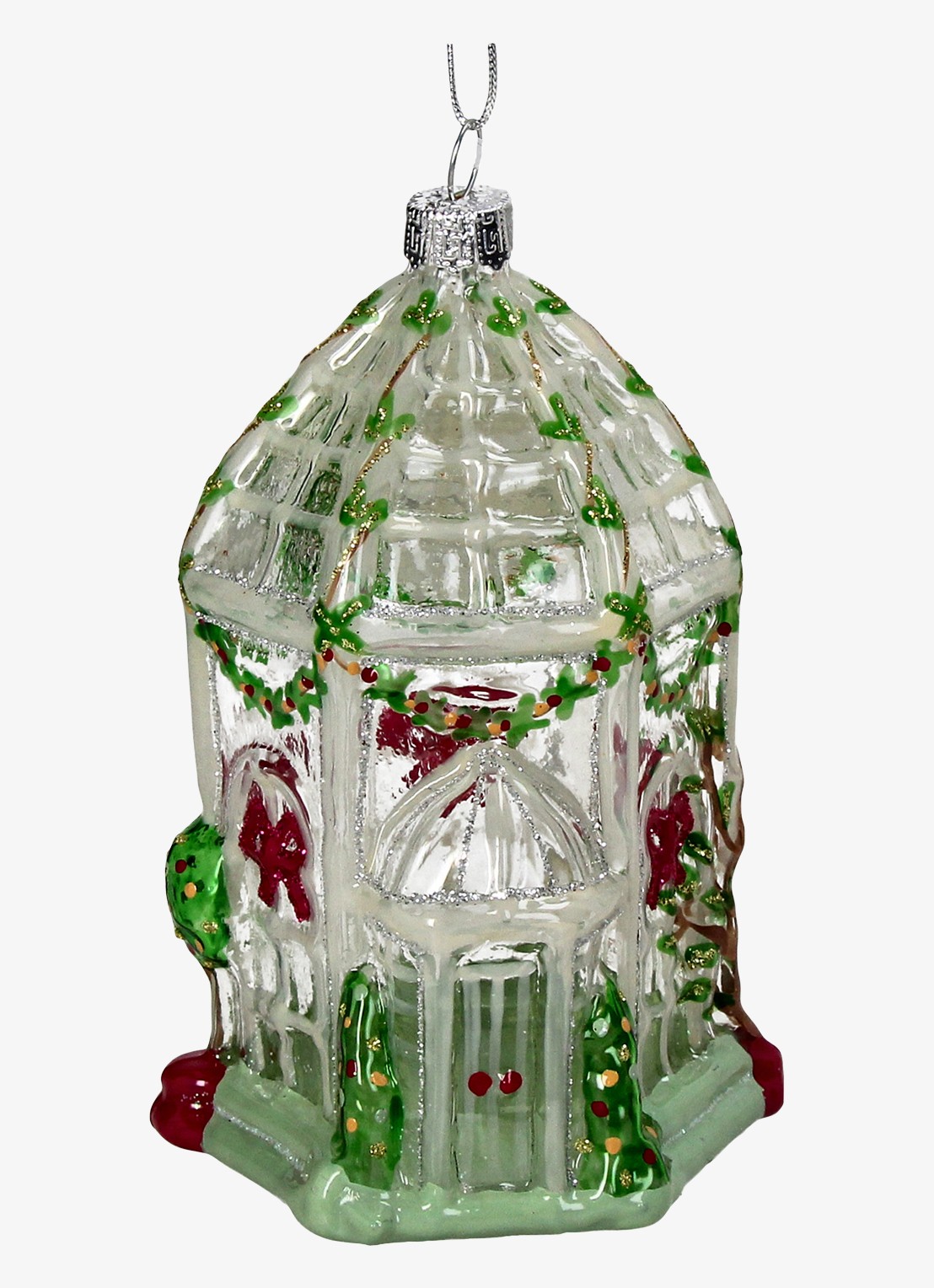 HD Collection Kas kersthanger 12,3 cm - voorkant 2 groen