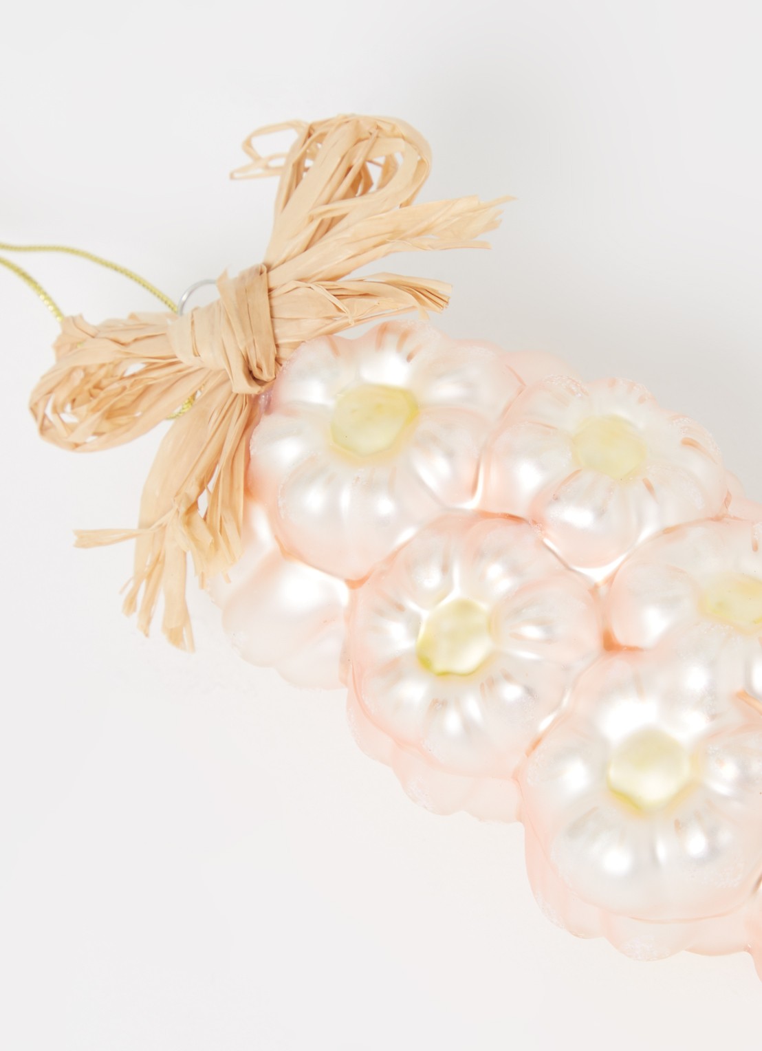 HD Collection Knoflook Koord kersthanger 11 cm  - detail 3 ivoor