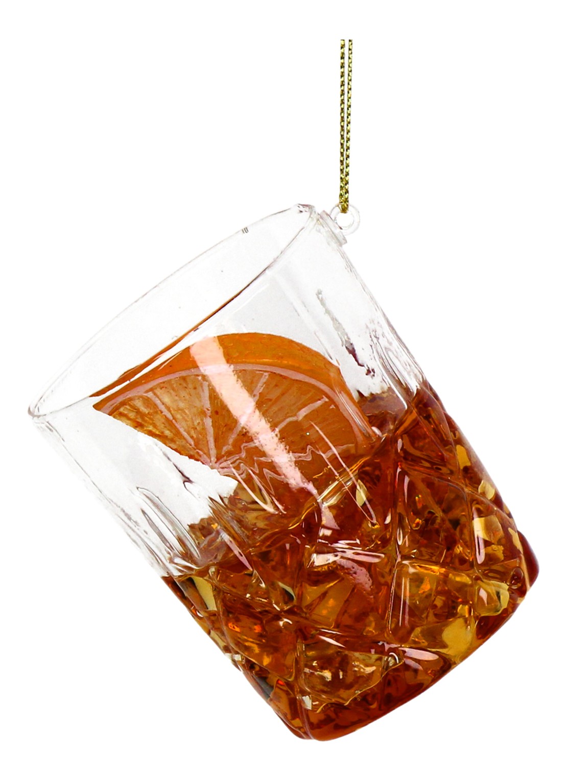 HD Collection Old Fashioned kersthanger 7,5 cm - voorkant bruin