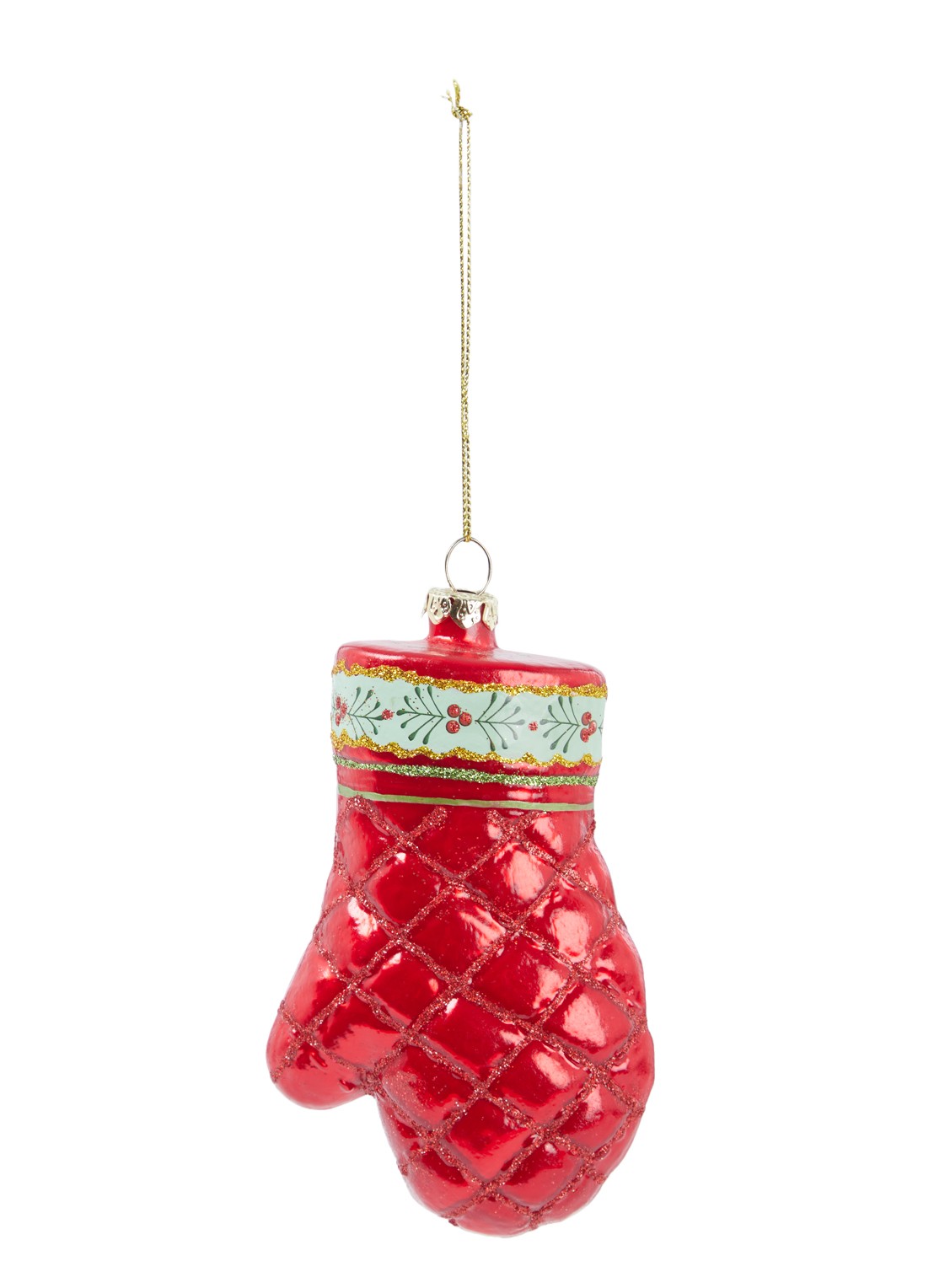 HD Collection Ovenwant kersthanger 12 cm - voorkant 2 rood