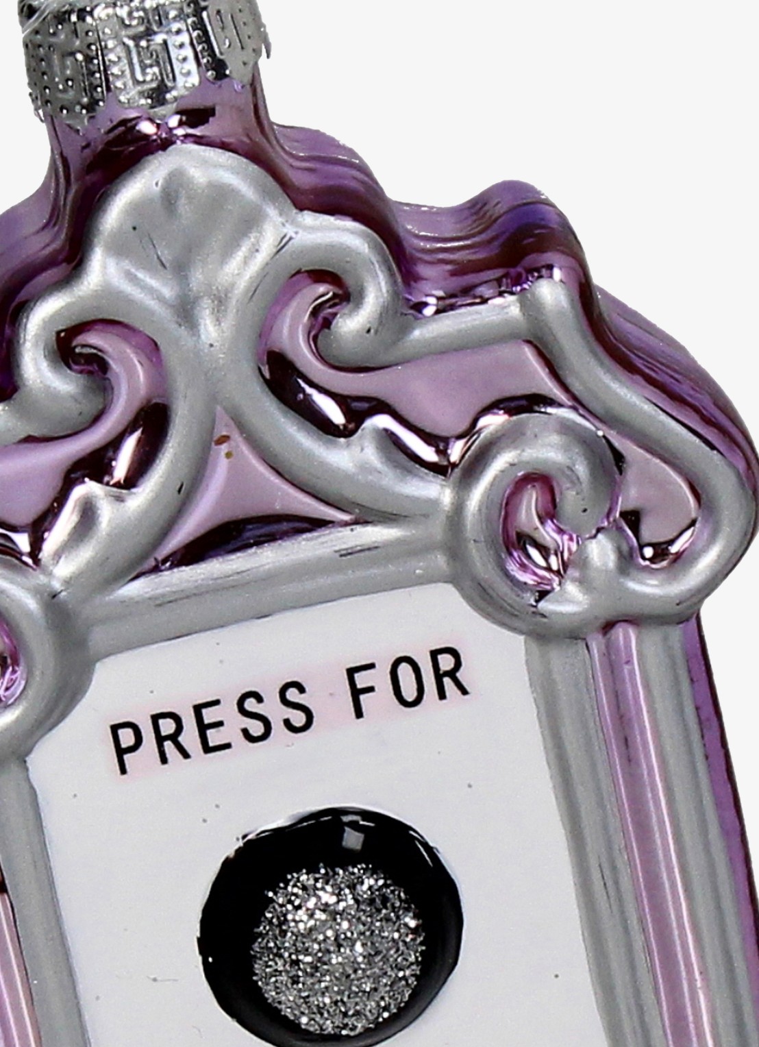 HD Collection Press for Champagne kersthanger 12 cm - detail paars