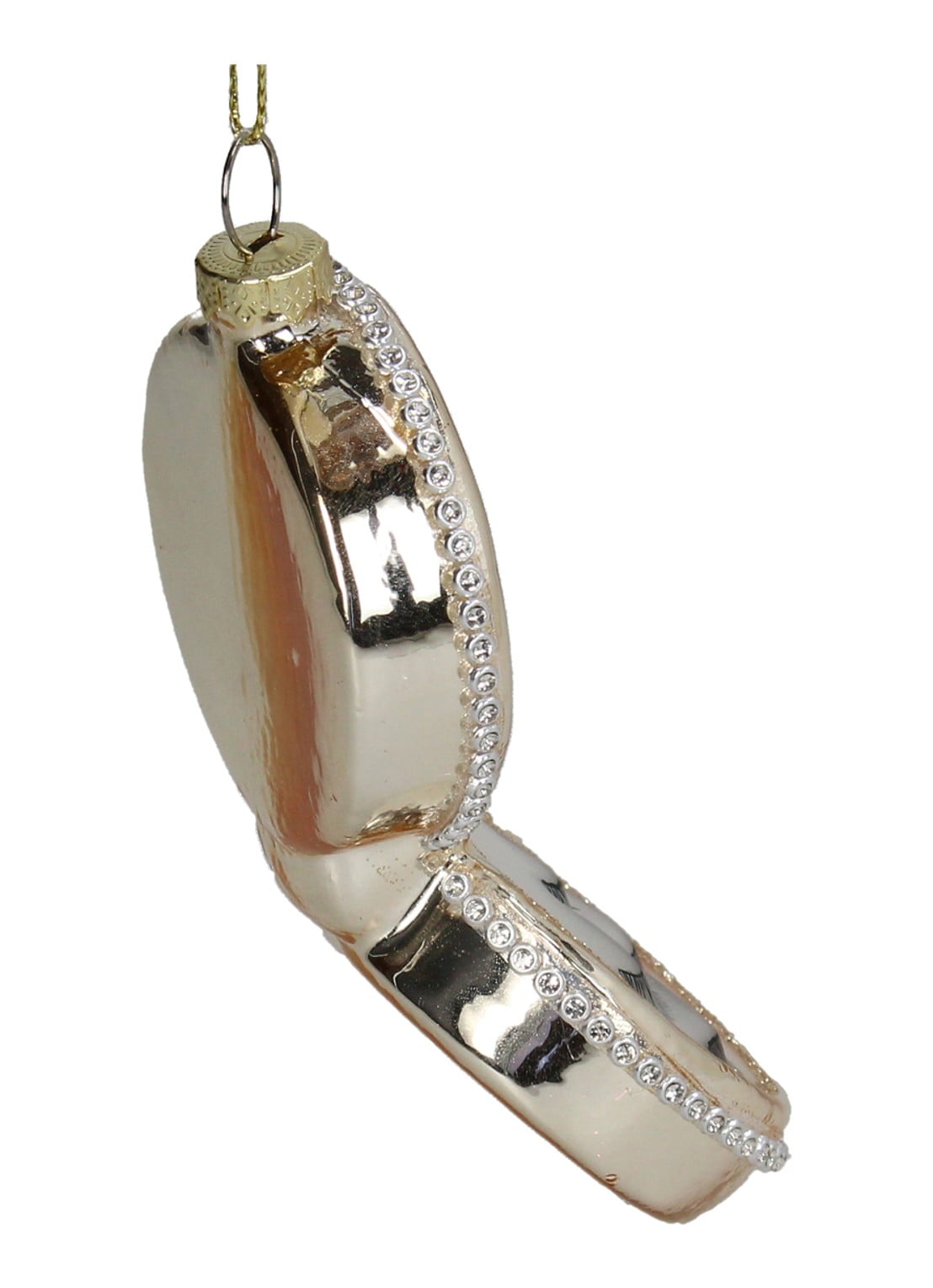 HD Collection Spiegel met Wimpers kersthanger 11,4 cm - detail 2 goud