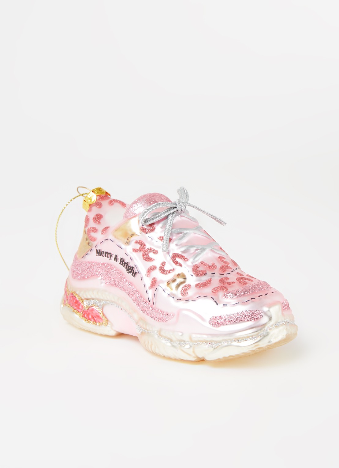 HD Collection Sport Shoe sportschoen kersthanger 14 cm - detail 3 roze