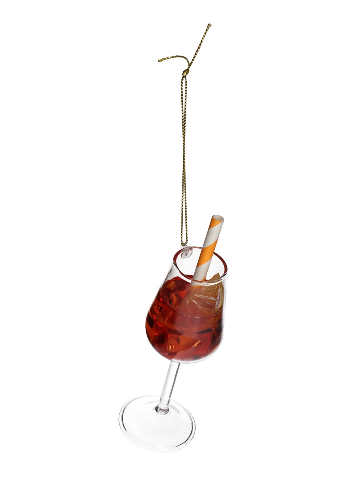 HD Collection Spritz Cocktail kersthanger 13,3 cm - achterkant 5 oranje