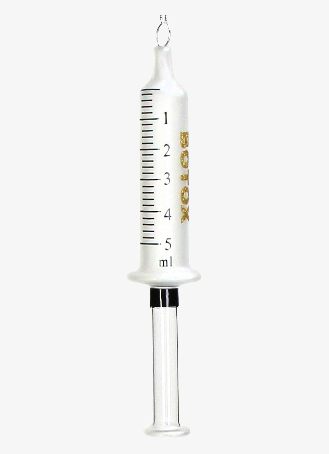 HD Collection Syringe Botox kersthanger 16,5 cm - voorkant 2 transparant