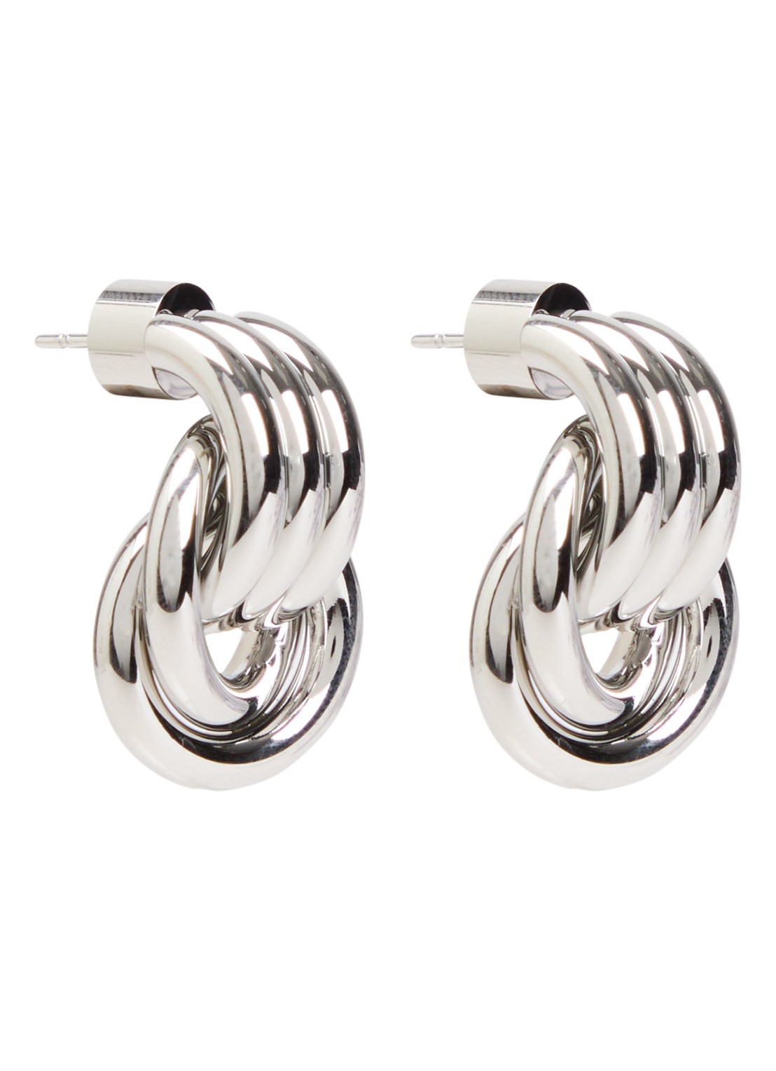 Heaven Mayhem Baby Knot oorstekers - voorkant zilver