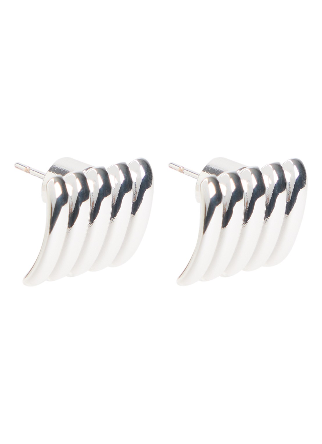 Heaven Mayhem Clammie oorstekers - voorkant zilver