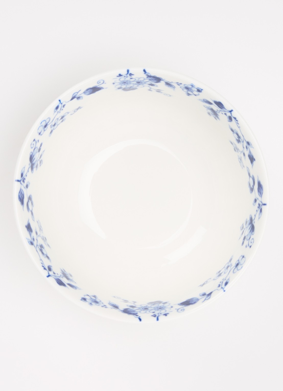 Heinen Delfts Blauw Blauw Vouw kom 12 cm  - voorkant 2 wit