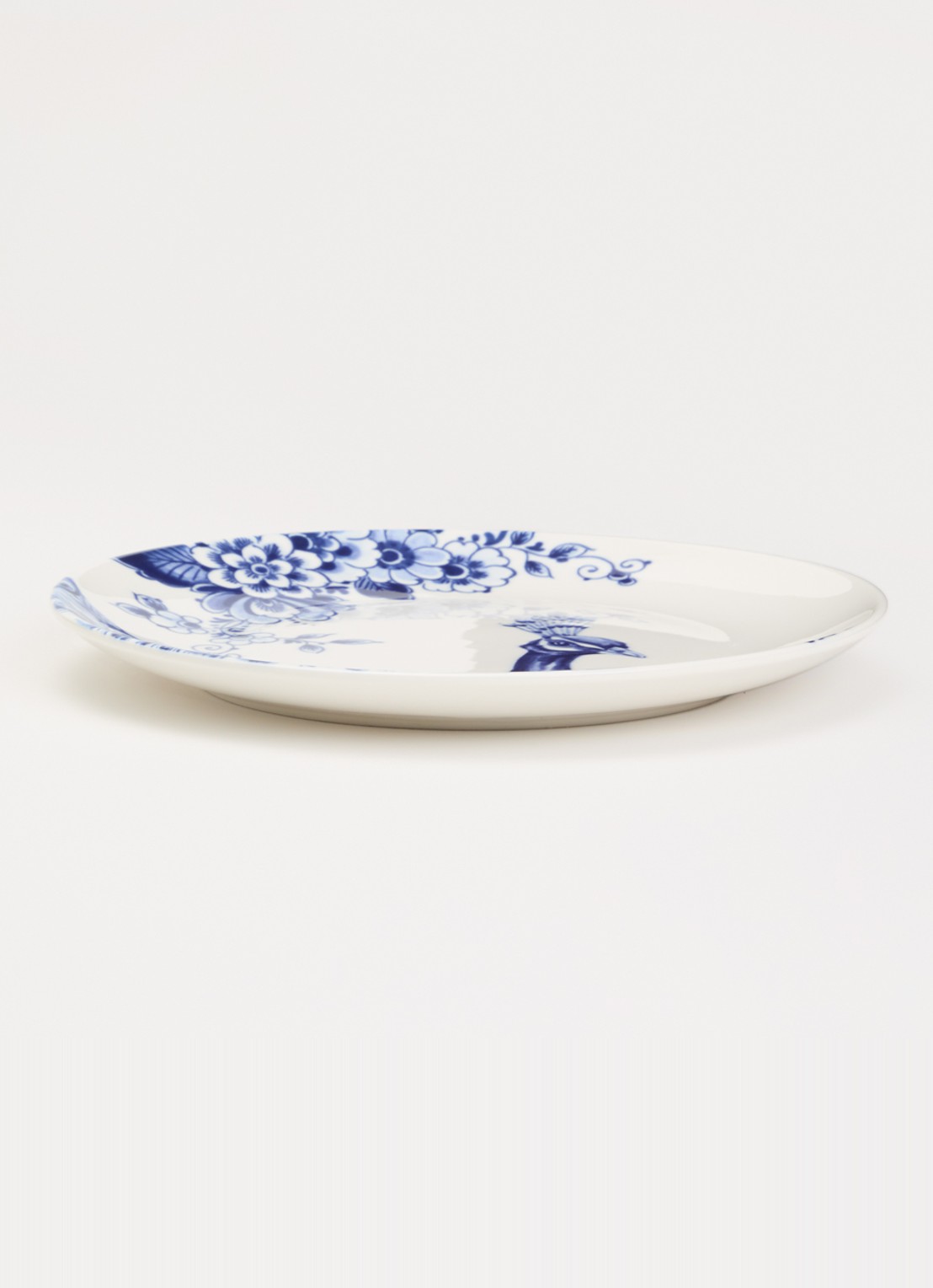 Heinen Delfts Blauw Blauw Vouw ontbijtbord 19 cm  - voorkant 4 wit
