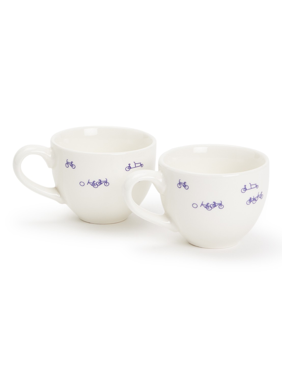 Heinen Delfts Blauw Espressokopje 9 cl - voorkant gebroken wit