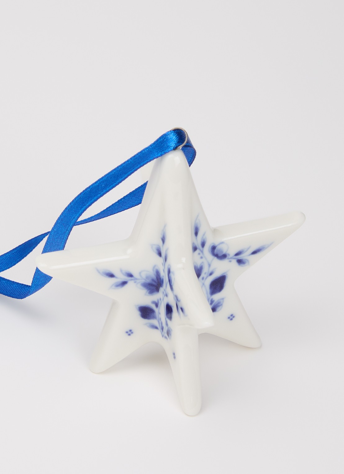 Heinen Delfts Blauw Kerstster 3D kersthanger 6,5 cm - detail 2 multicolor