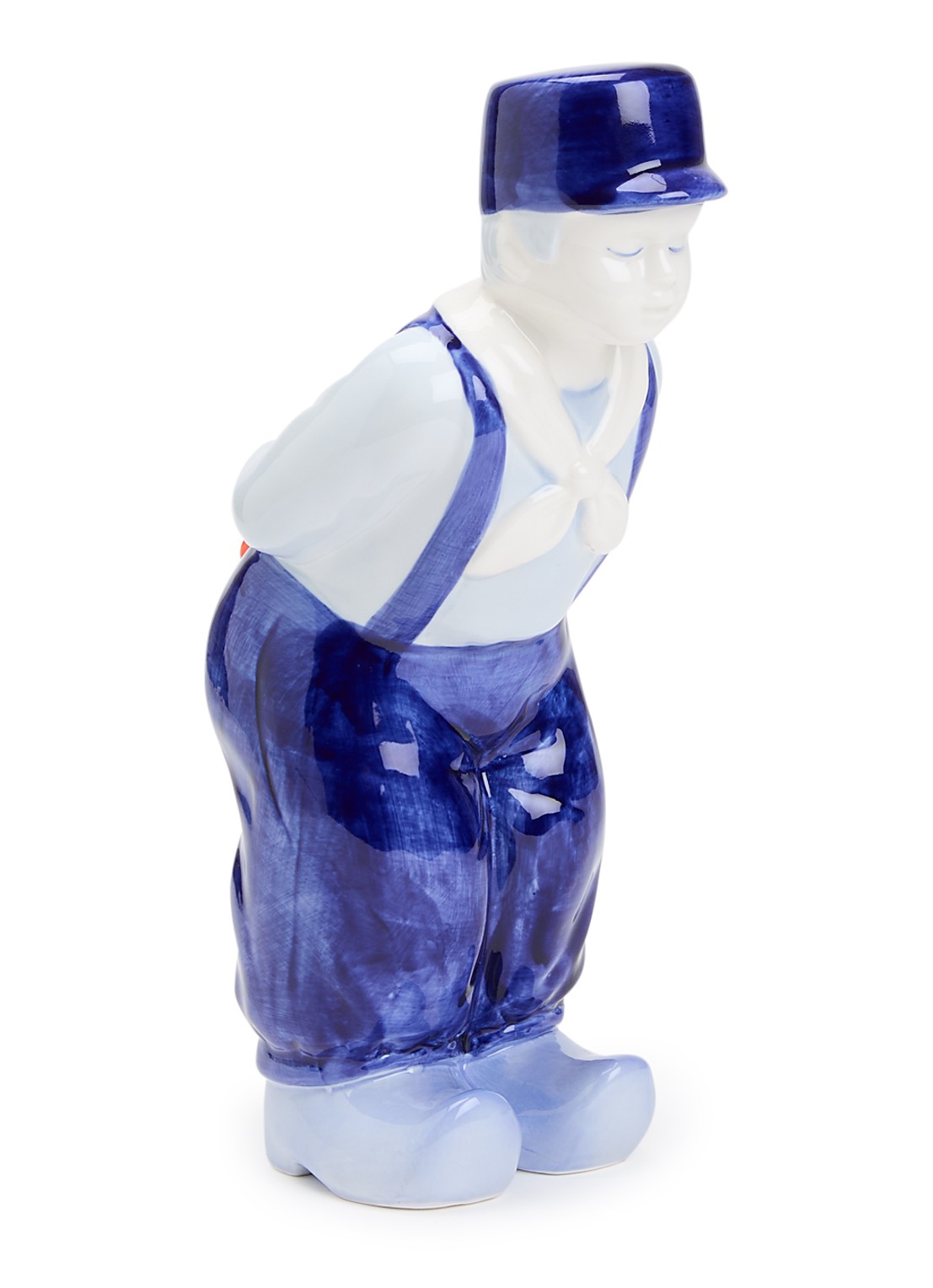 Heinen Delfts Blauw Kissing Couple Boer XL ornament 30 cm - voorkant blauw
