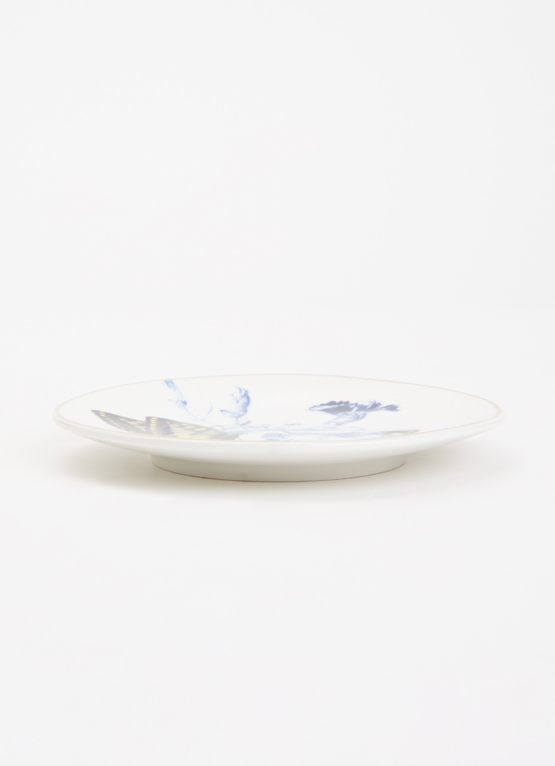 Heinen Delfts Blauw Koninginnenpage wandbord 15,5 cm - voorkant 4 multicolor