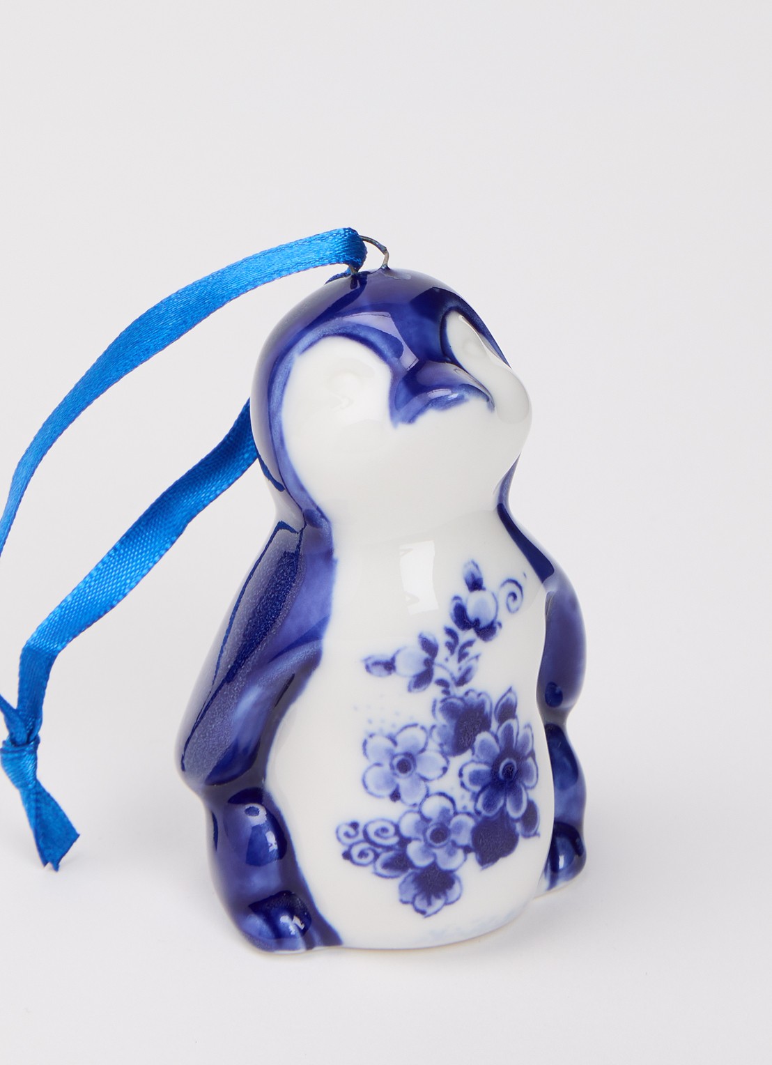 Heinen Delfts Blauw Pinguin kersthanger 8 cm - detail 2 multicolor