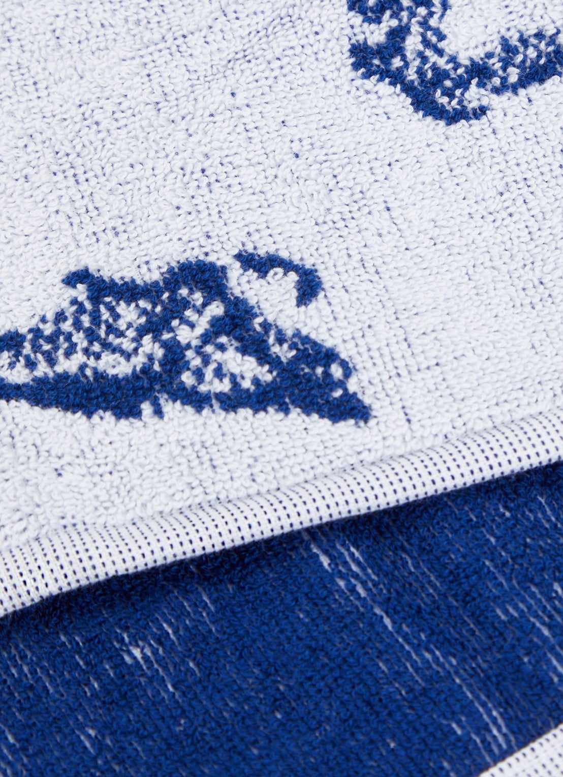 Heinen Delfts Blauw Teckel Nhaan keukendoek van katoen 50 x 55 cm  - voorkant 2 blauw