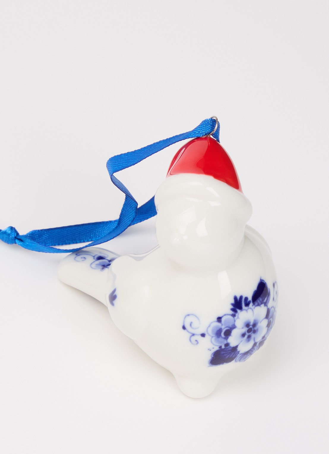 Heinen Delfts Blauw Vogel kersthanger 7 cm - detail 2 multicolor