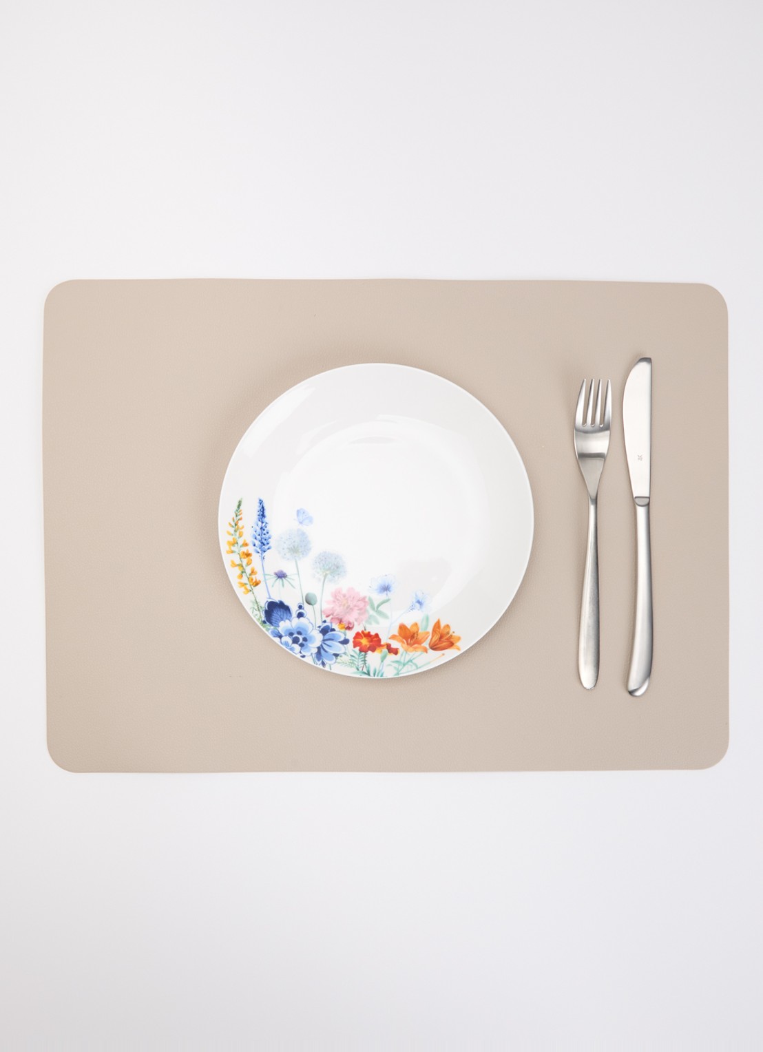 Heinen Delfts Blauw Wildbloemen ontbijtbord 20 cm - detail 2 wit