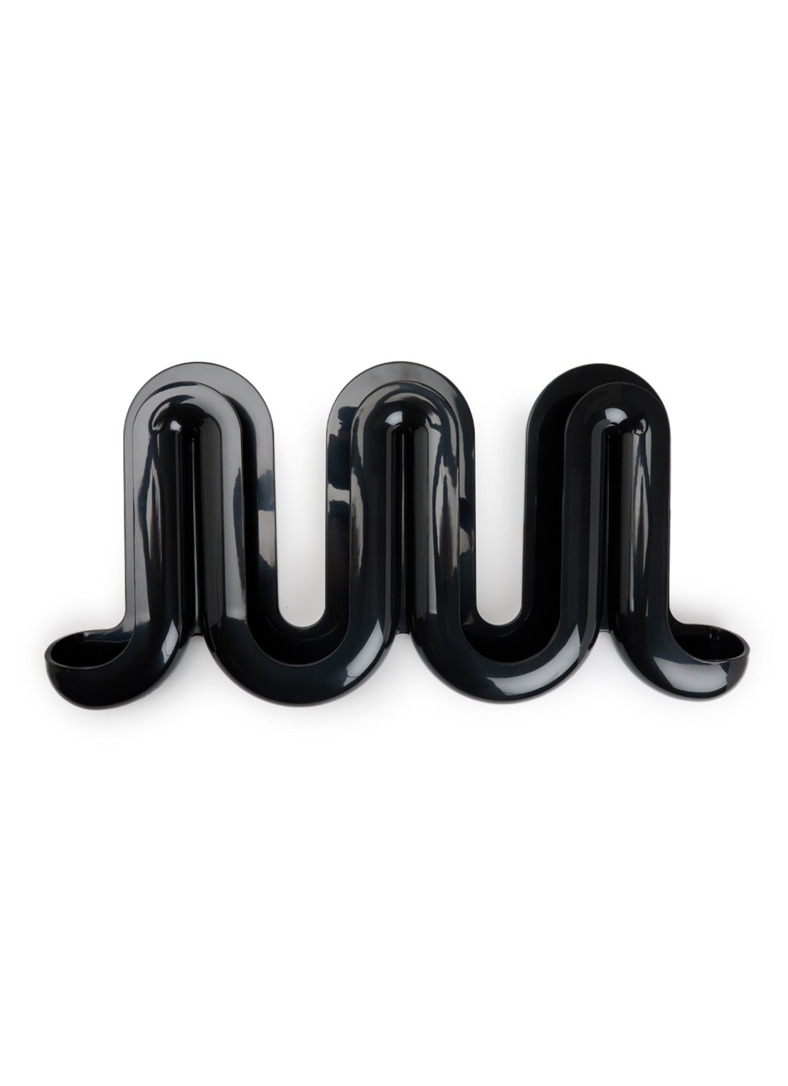 Heller Swell wandkapstok 73 cm - voorkant zwart