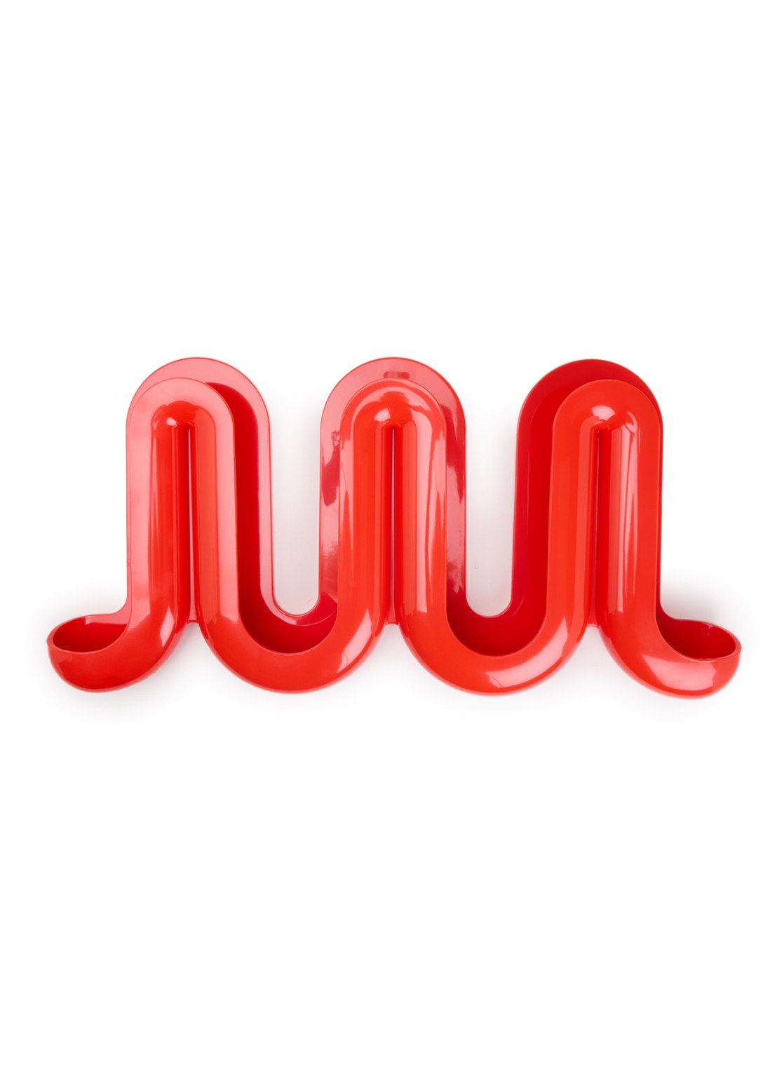 Heller Swell wandkapstok 73 cm - voorkant rood