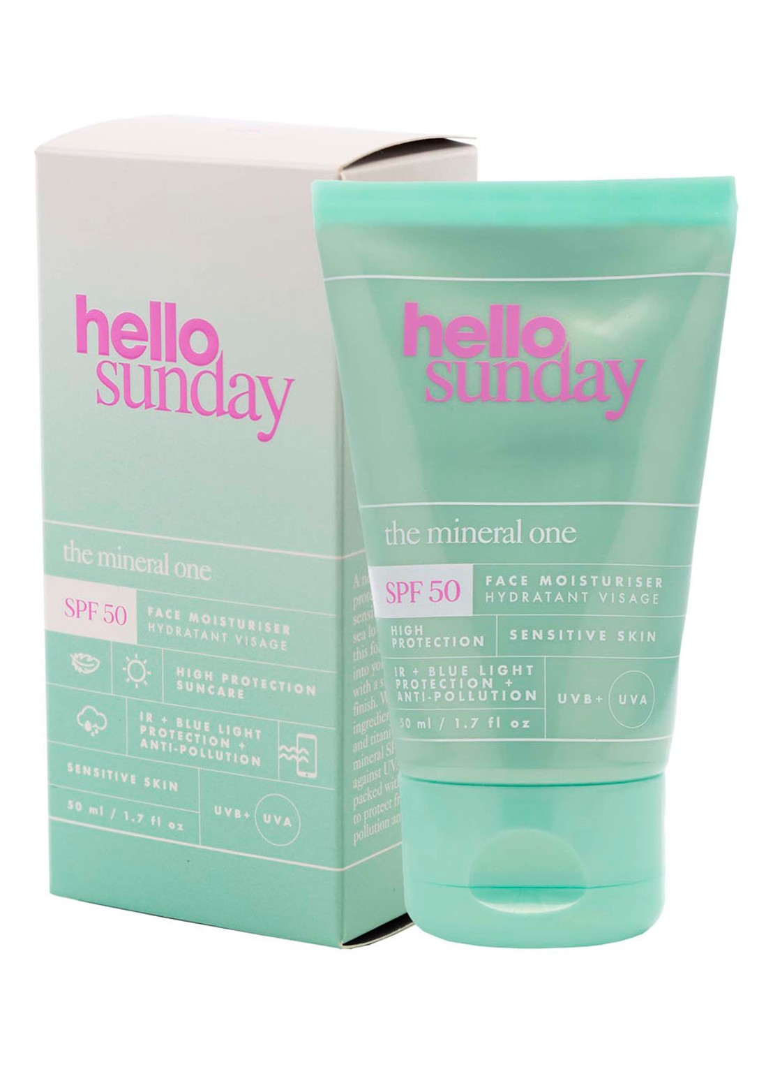 Hello Sunday The Mineral One Face Moisturiser SPF 50 - gezichtscrème - voorkant 5 undefined