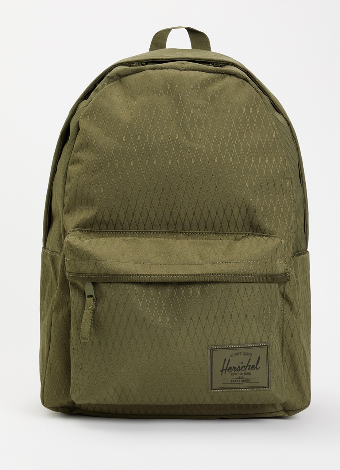 Herschel Supply Classic XL rugzak met logo en 16 inch laptopvak  - voorkant 3 donkergroen