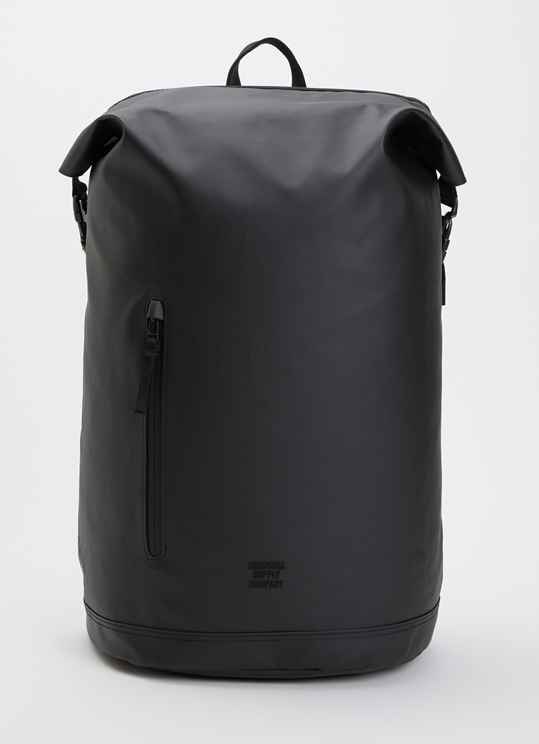 Herschel Supply Roll Top rugzak met 16 inch laptopvak en waterafstotende coating - voorkant zwart