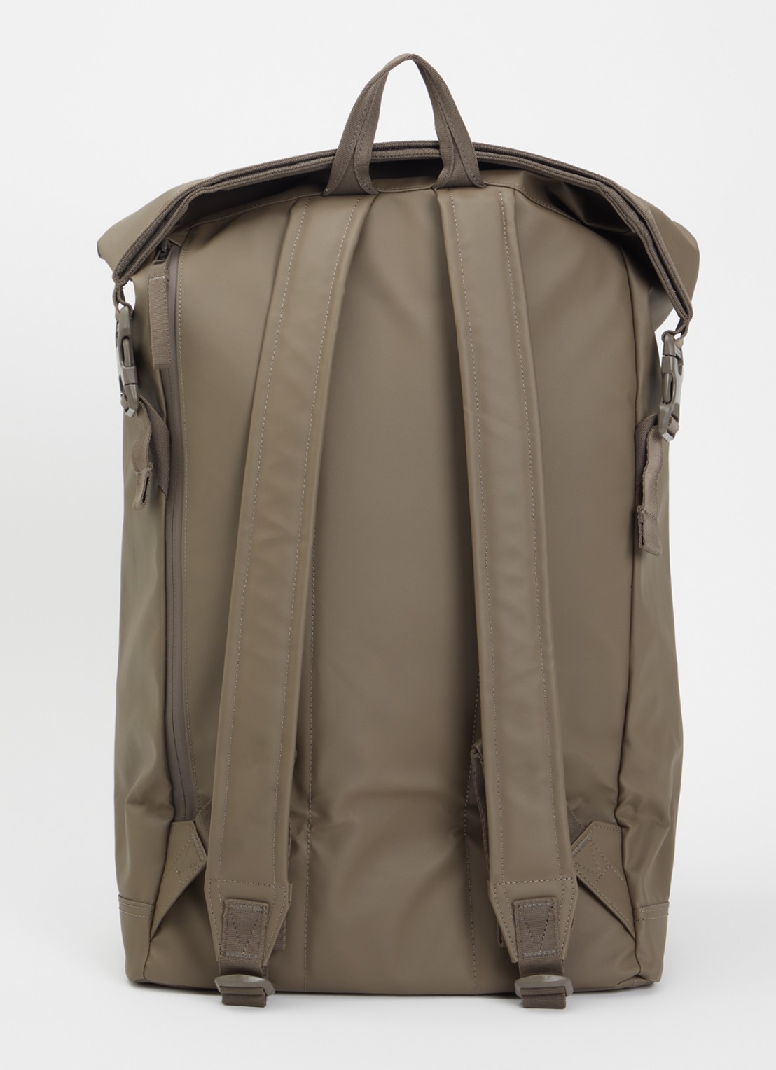 Herschel Supply Roll Top rugzak met 16 inch laptopvak en waterafstotende coating - achterkant 3 donkerbruin