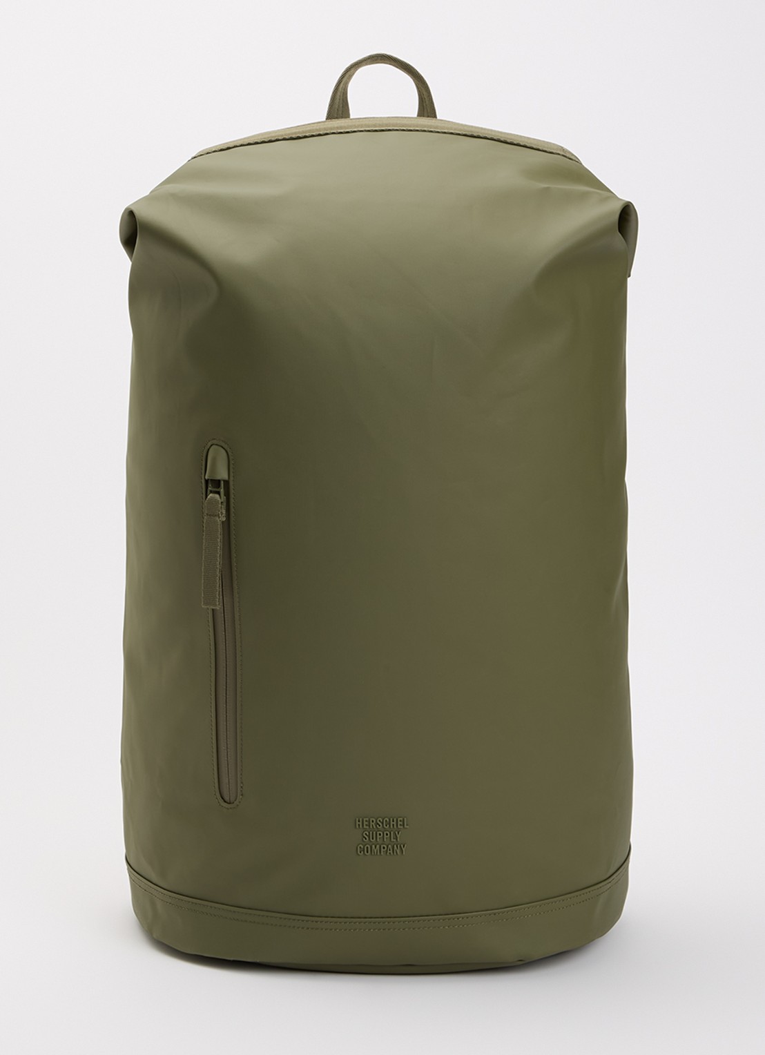 Herschel Supply Roll Top rugzak met 16 inch laptopvak en waterafstotende coating - voorkant 3 legergroen