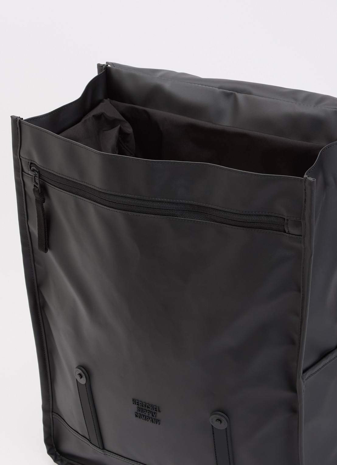 Herschel Supply Survey rugzak met 16 inch laptopvak en waterafstotende coating - detail zwart