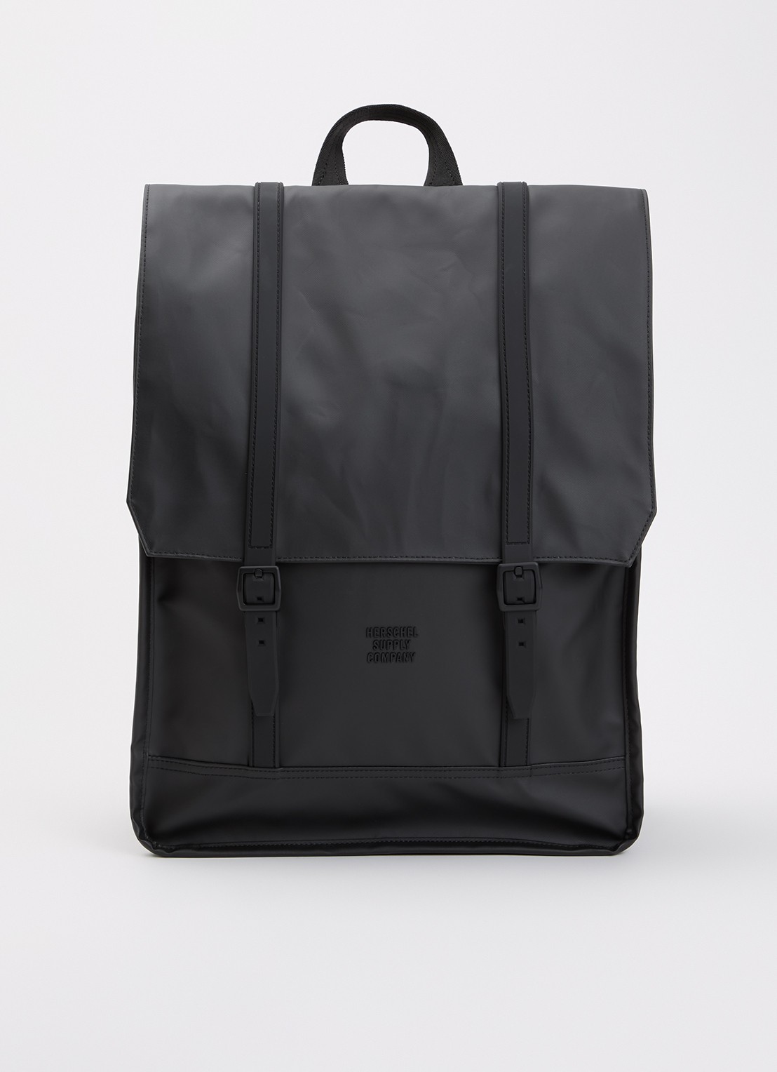 Herschel Supply Survey rugzak met 16 inch laptopvak en waterafstotende coating - voorkant 3 zwart