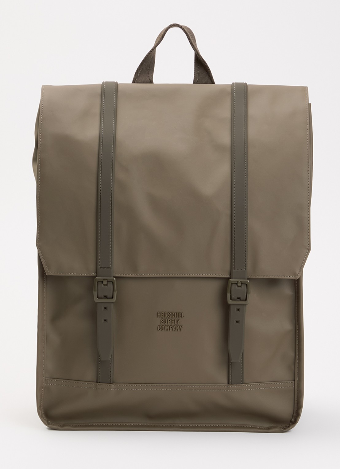 Herschel Supply Survey rugzak met 16 inch laptopvak en waterafstotende coating - voorkant 2 lichtbruin