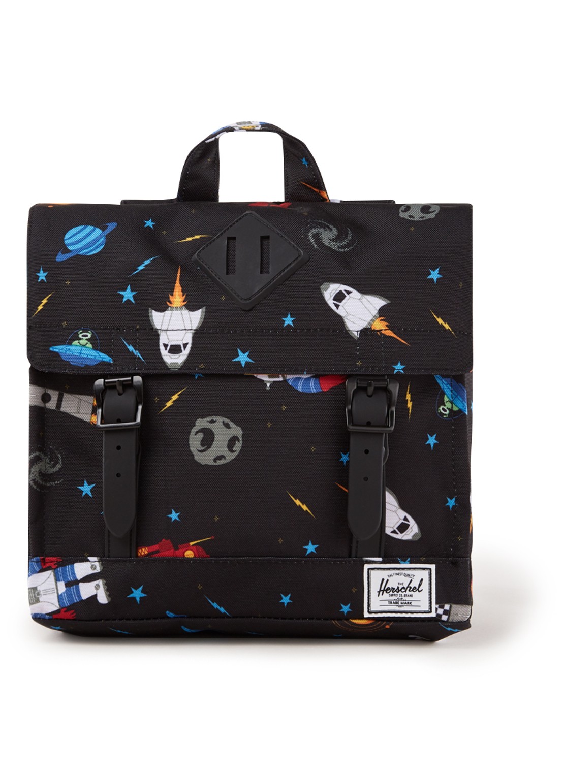 Herschel Supply Survey rugzak met print - voorkant zwart
