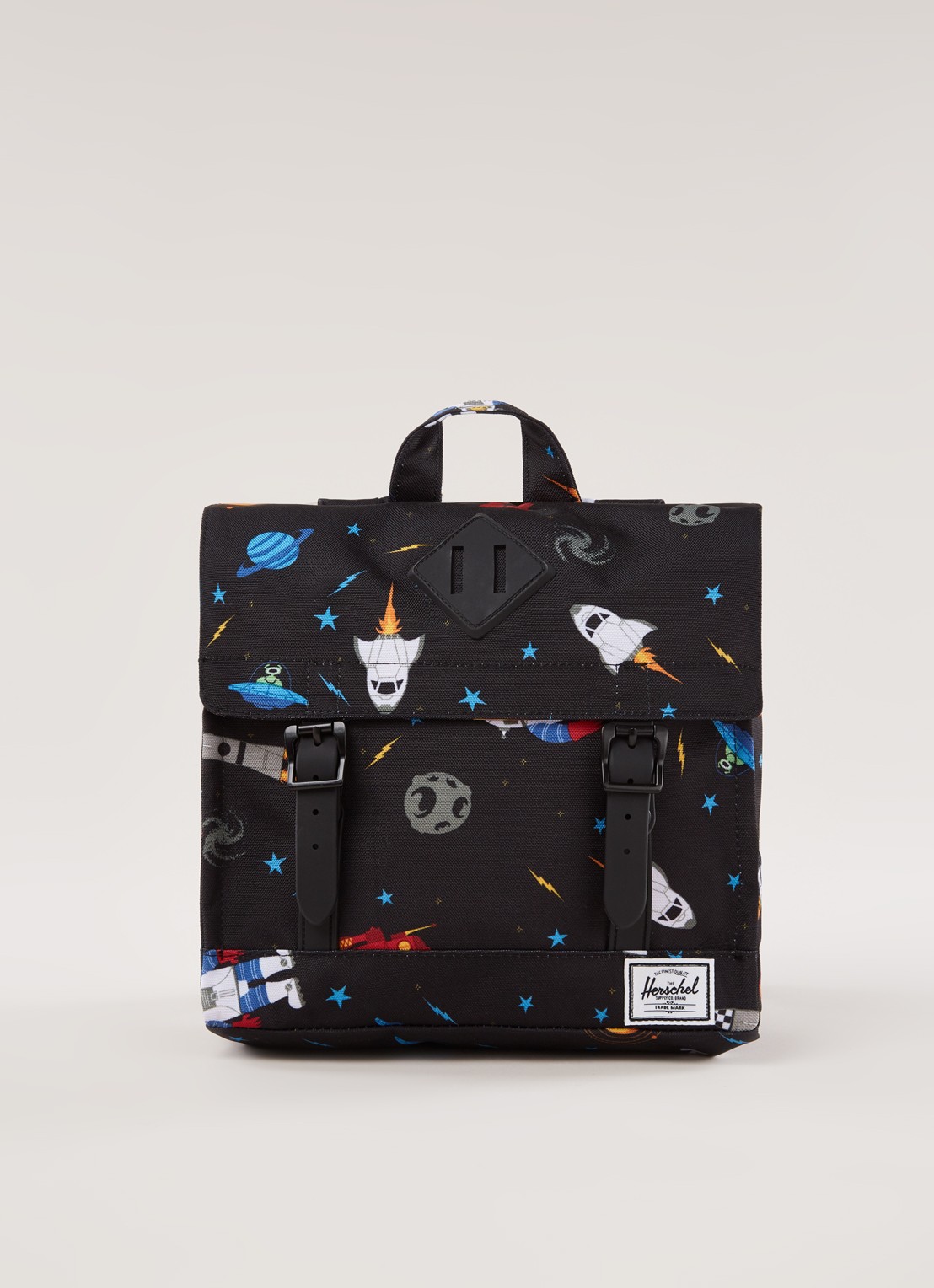 Herschel Supply Survey rugzak met print - voorkant 2 zwart