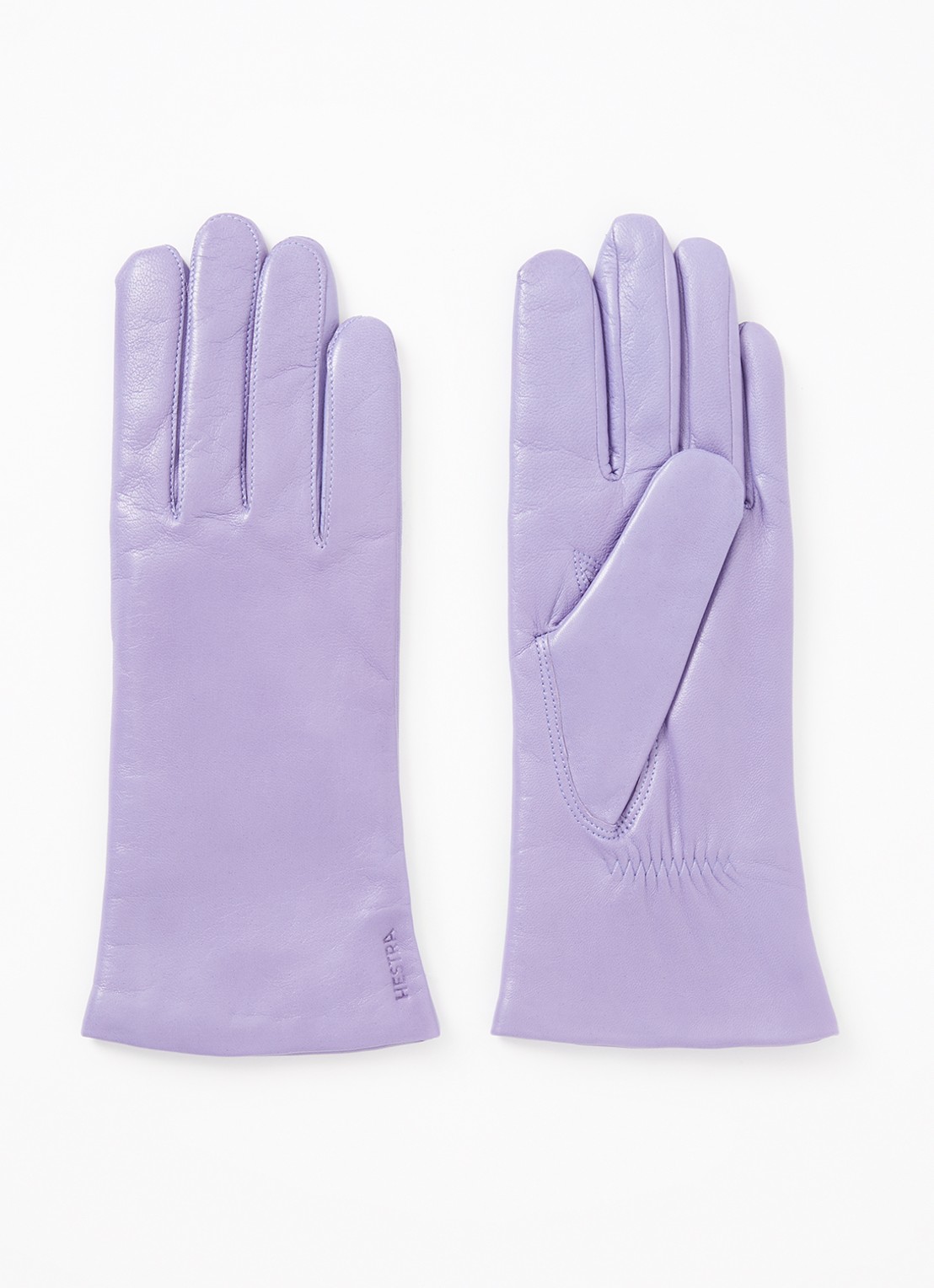 Hestra Elisabeth handschoenen van lamsleer - voorkant lavendel