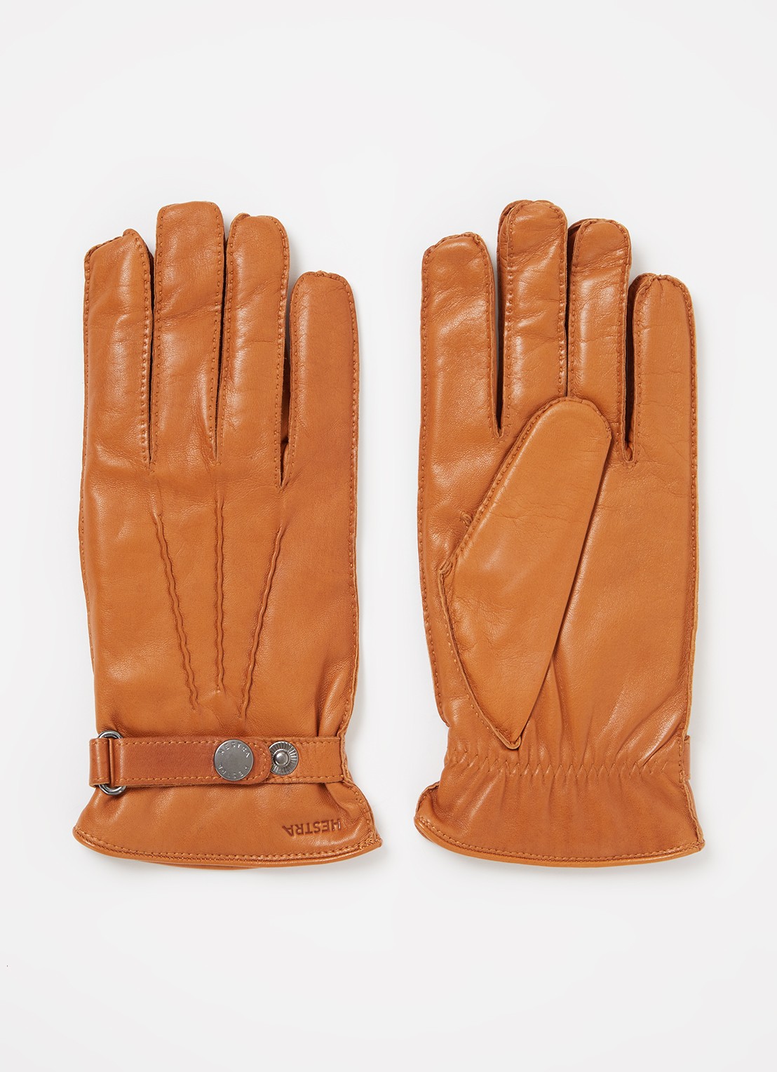 Hestra Jake handschoenen van schapenleer - voorkant camel