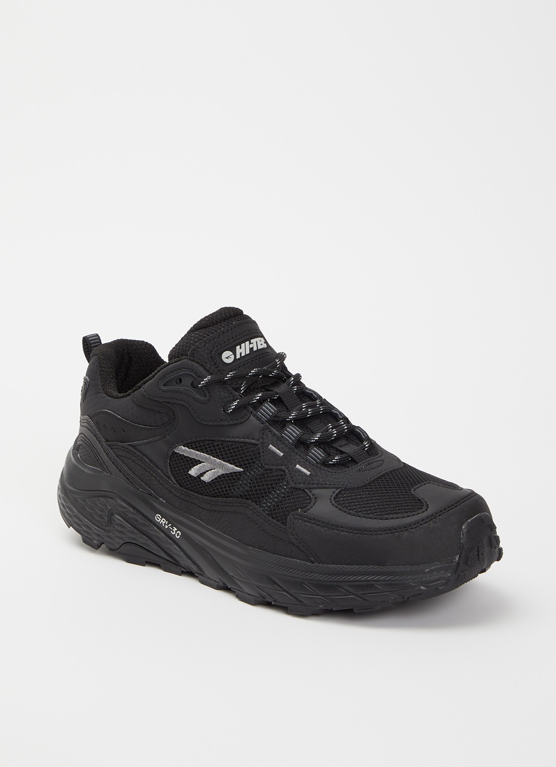 Hi-Tec Eastend sneaker met mesh details - voorkant 2 zwart