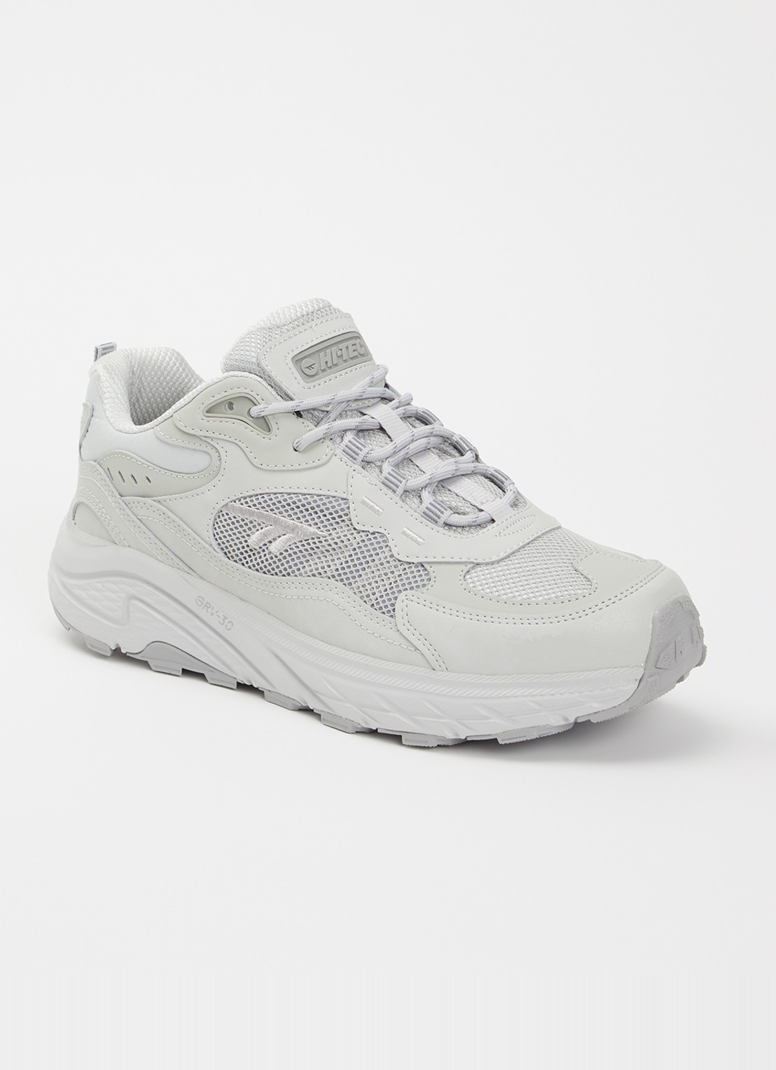 Hi-Tec Eastend sneaker met mesh details - voorkant zilver