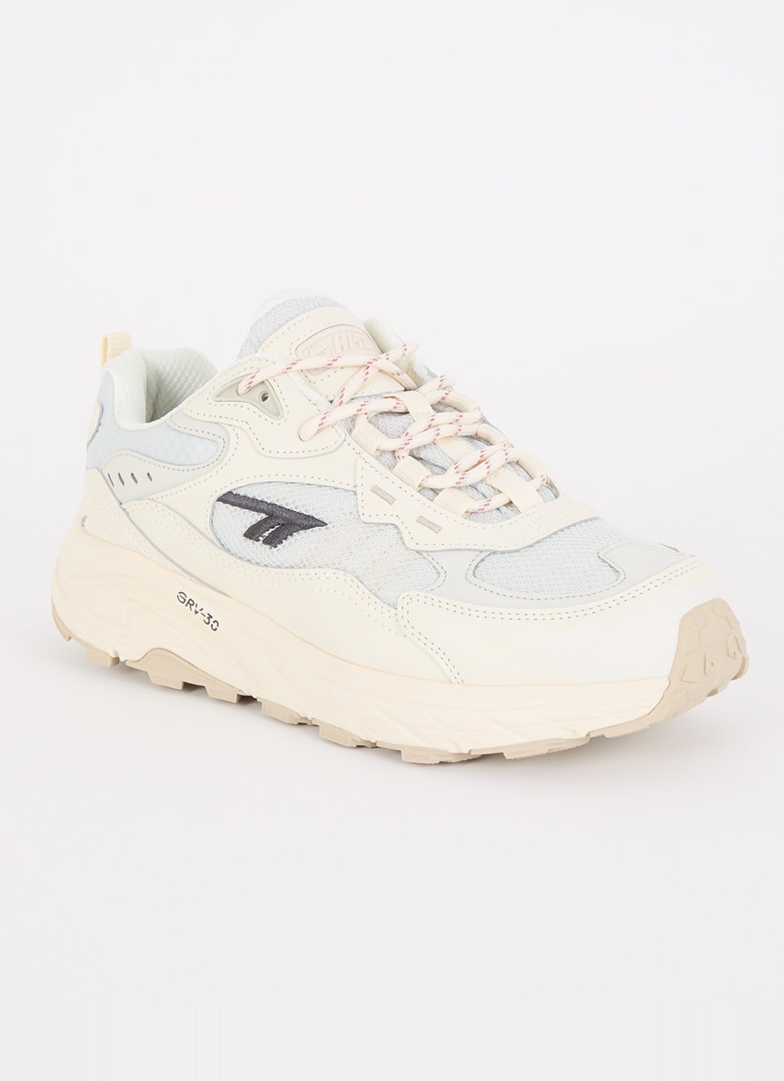 Hi-Tec Eastend WP GRV-30 sneaker met mesh details - voorkant gebroken wit