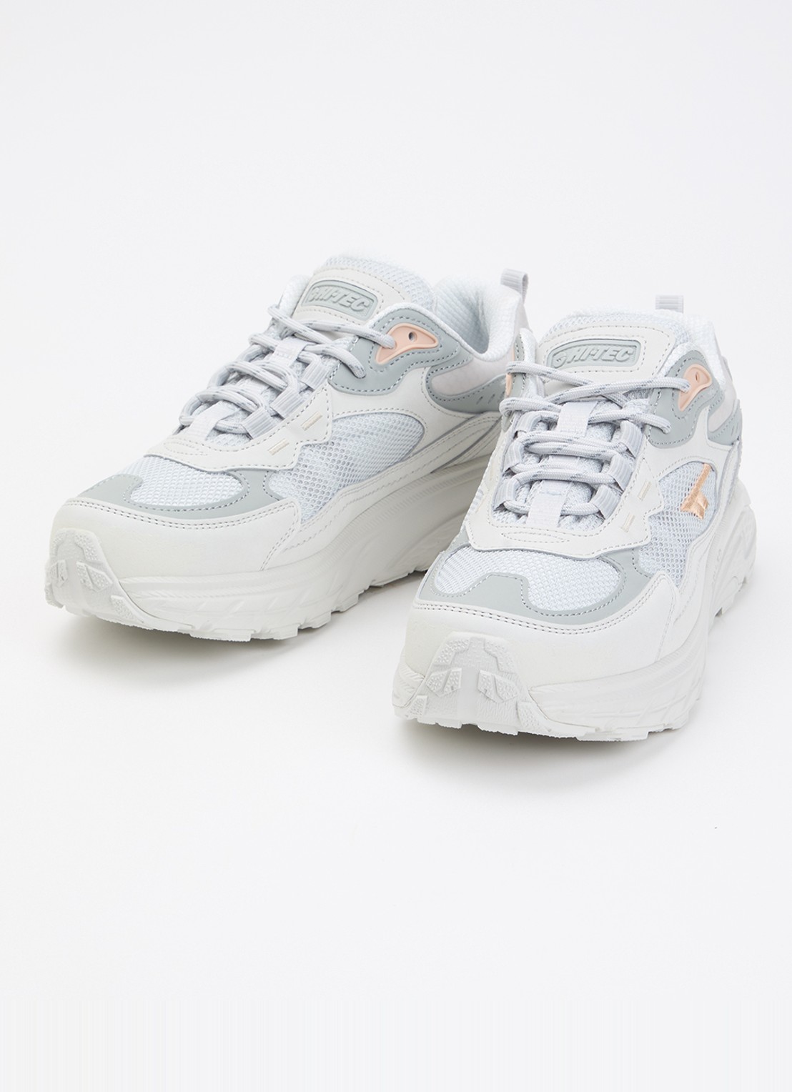 Hi-Tec Eastend WP GRV-30 sneaker met suède details - detail 2 lichtgrijs