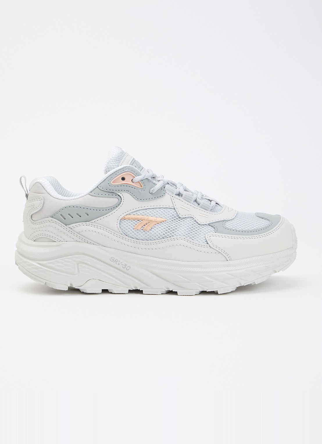 Hi-Tec Eastend WP GRV-30 sneaker met suède details - voorkant 5 lichtgrijs