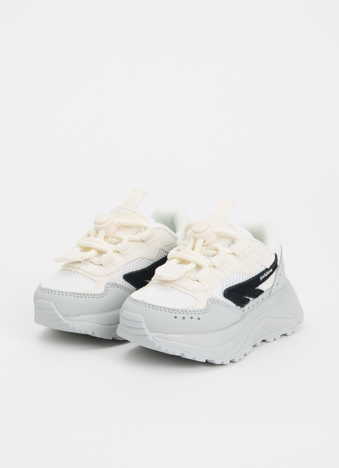 Hi-Tec HTS Kids Shadow Lace sneaker met details van suède en mesh - voorkant 4 lichtgrijs