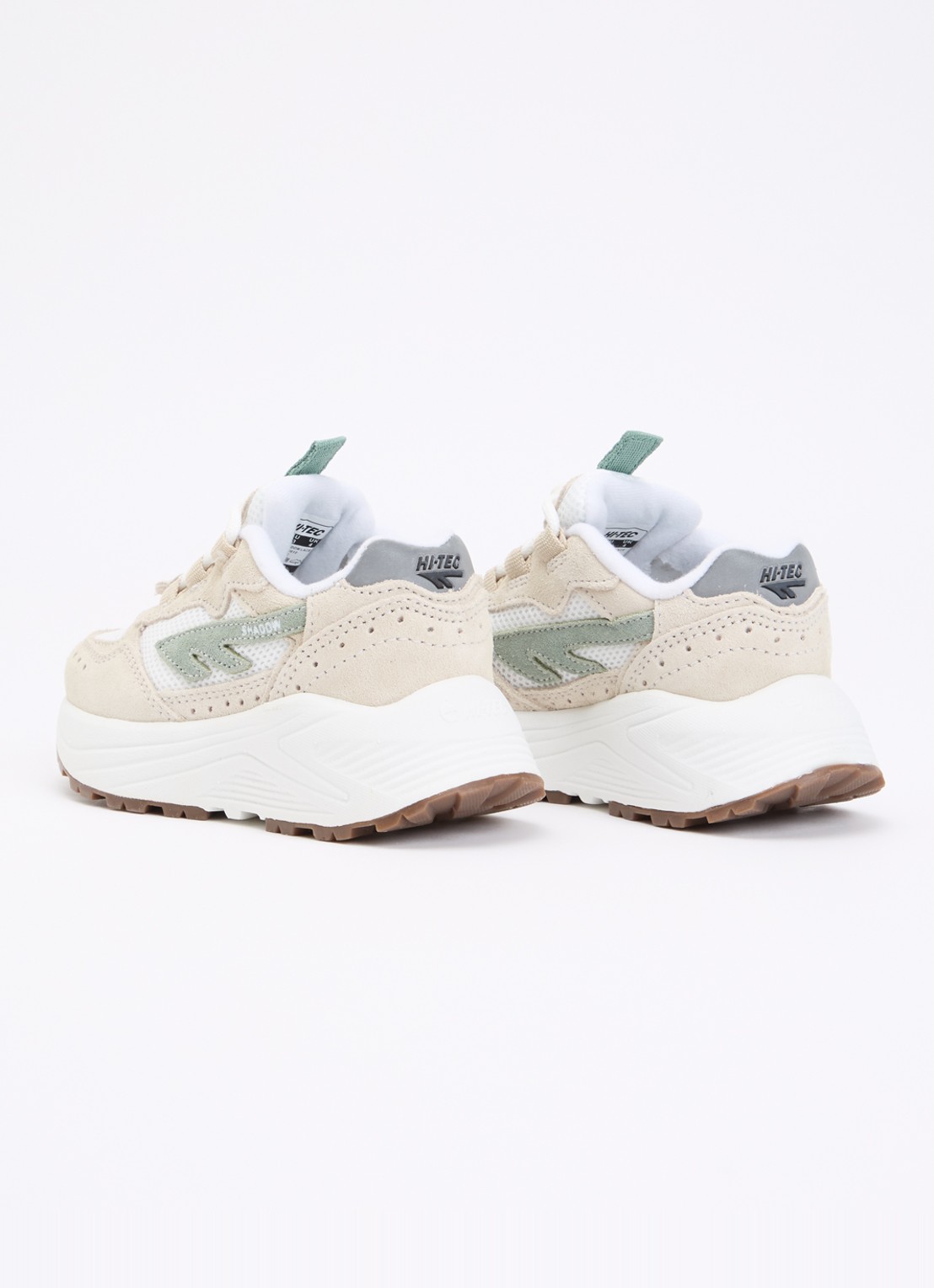 Hi-Tec HTS Kids Shadow Lace sneaker met suède details - achterkant wit