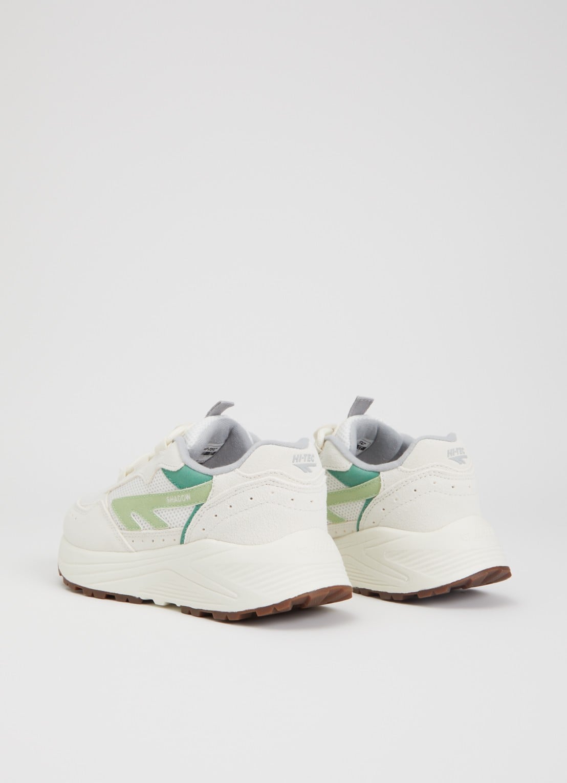 Hi-Tec HTS Kids Shadow Lace sneaker van suède met details van mesh - achterkant 5 creme