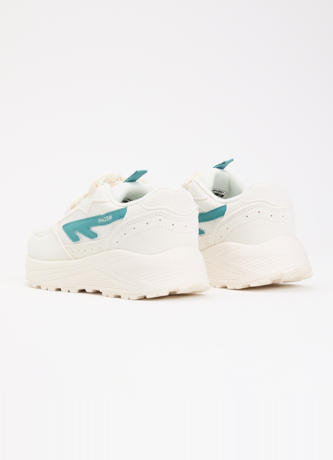 Hi-Tec HTS Kids Shadow Lace sneaker van suède met details van mesh - achterkant 7 creme