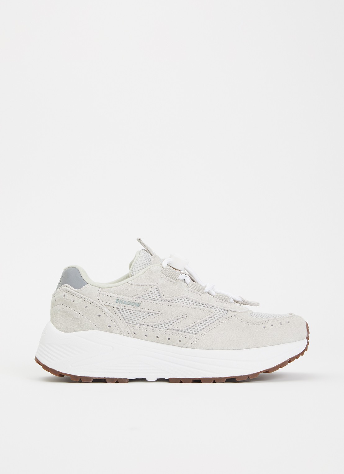 Hi-Tec HTS Kids Shadow Lace sneaker van suède met mesh details - voorkant 3 zilver